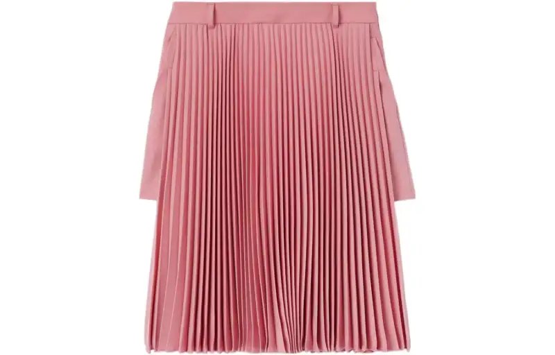 Burberry Pleated Panel Grain De Poudre Shorts 'Rosy Pink'