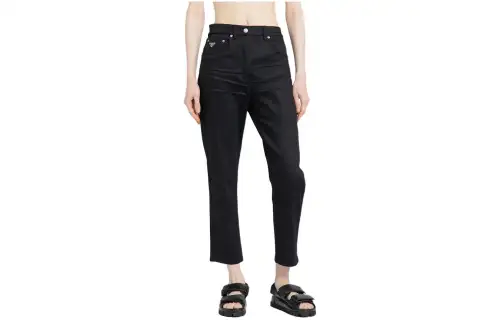 PRADA Jeans Women's Black Moderate Straight Fit Pants