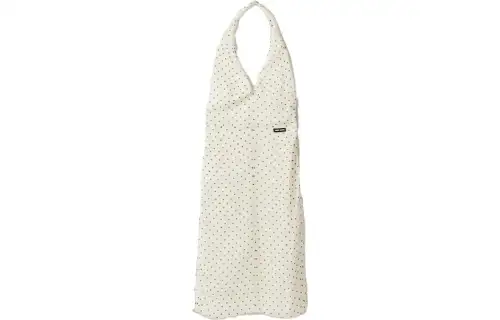 MIU MIU Slip Dresses Women's Ecru Halter Moderate Mid Length