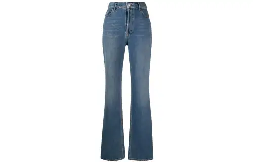 Balenciaga Jeans Women's Blue Moderate Wide Leg Pants