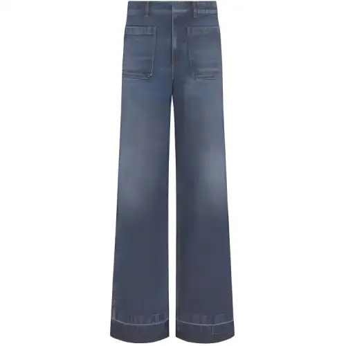 DIOR Jeans Women's Gray Blue Moderate Straight Fit Pants