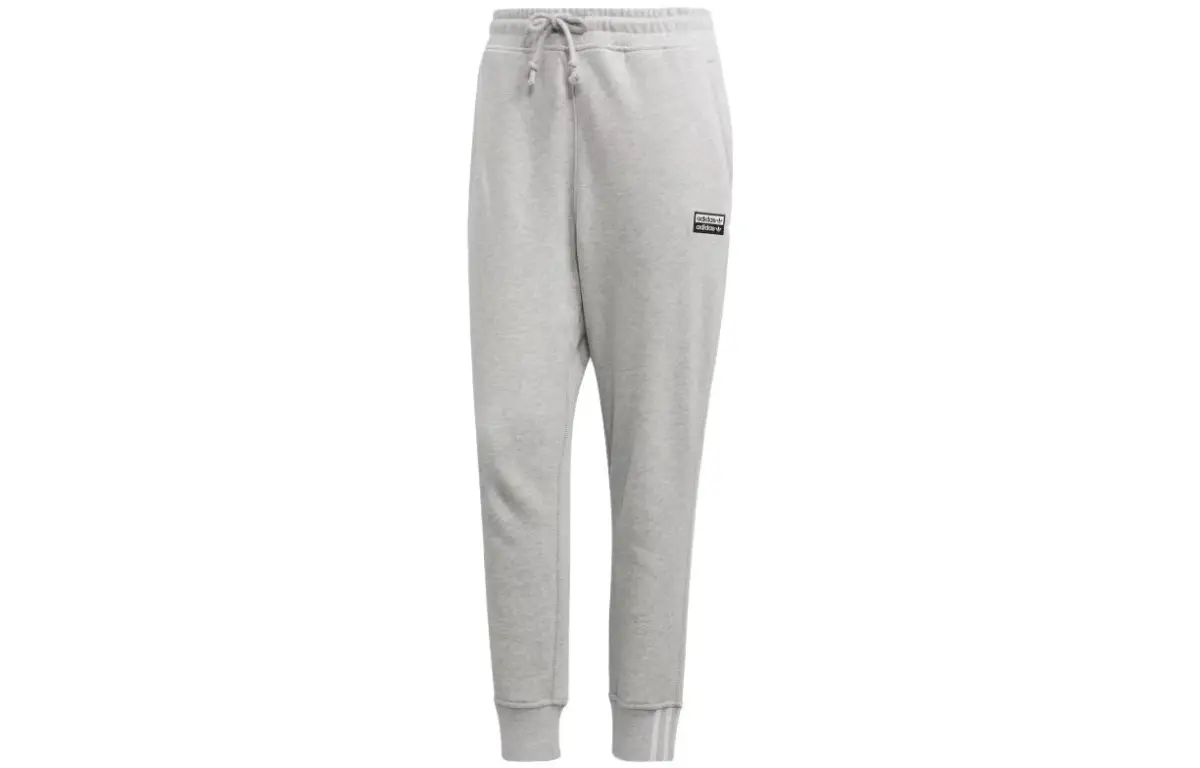 Adidas Originals Knitted Sweatpants Women's Gray Moderate Cuffed Pants