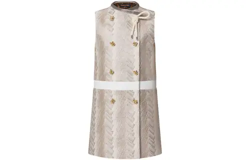 LOUIS VUITTON New Quarterly Products Of LV Sleeveless Dress Women's Beige