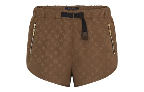 LOUIS VUITTON New Quarterly Products Of LV Casual Shorts Women's Brown Moderate