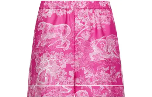 DIOR Quarterly New Products Casual Shorts Women's Bright Pink Moderate