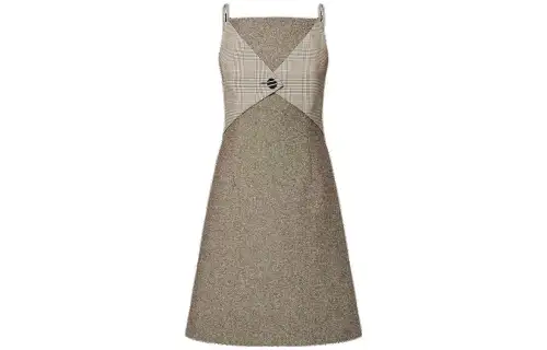 LOUIS VUITTON Bi-Material A-Line Dress