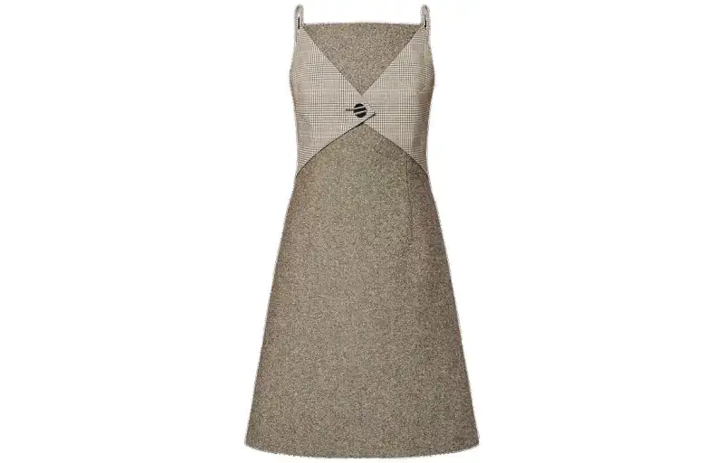 LOUIS VUITTON Bi-Material A-Line Dress