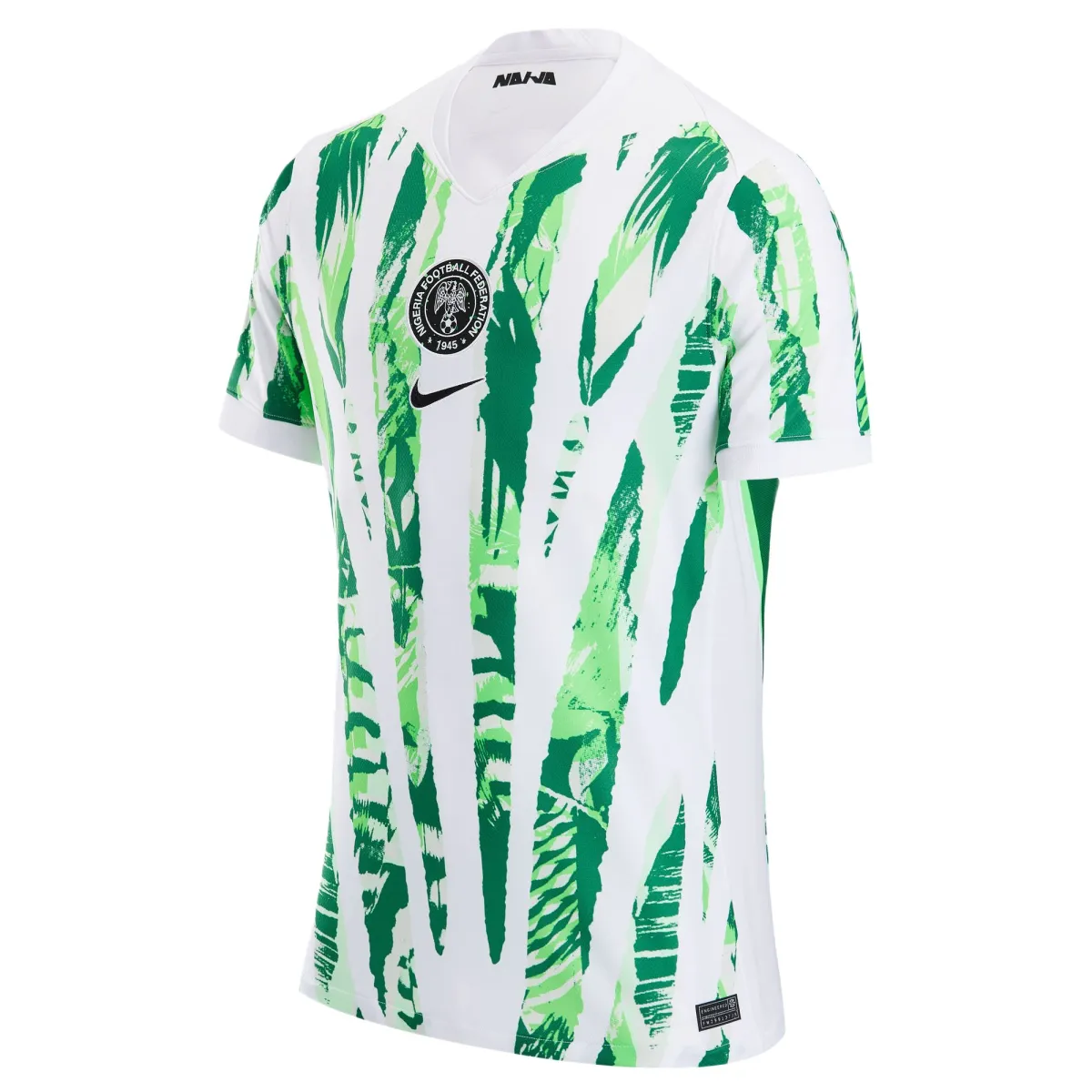 Nike Nigeria National Team Soccer Jersey Fan Edition Men's White/Pine Green/Shock Green/Black