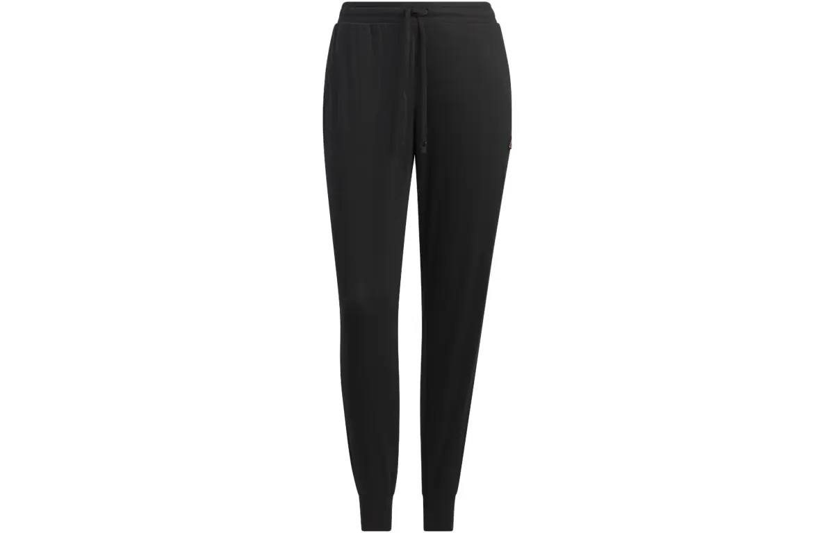 Adidas Knitted Sweatpants Women's Black Moderate Cuffed Pants