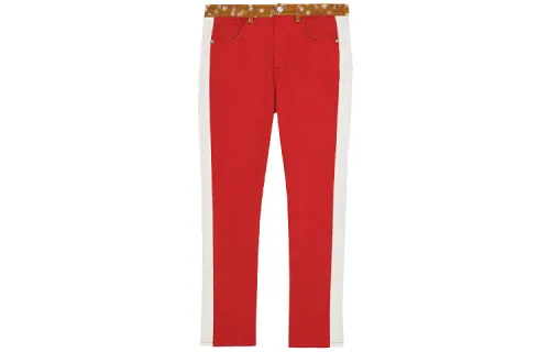 Burberry Jeans Women's Red Moderate Slim Fit Pants