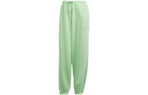 Adidas Originals Knitted Sweatpants Women's Mint Green Moderate Cuffed Pants