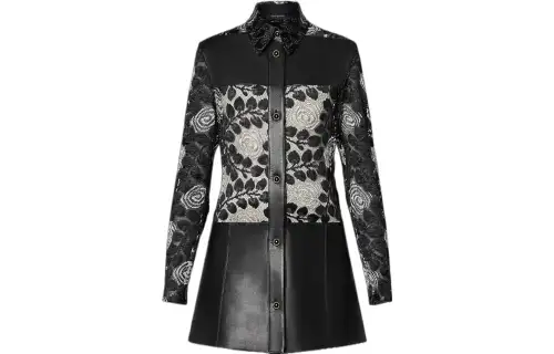 LOUIS VUITTON SS22 Long Sleeved Dress Women's Black