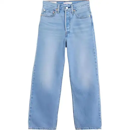 Levis Ribcage straight-leg cropped jeans
