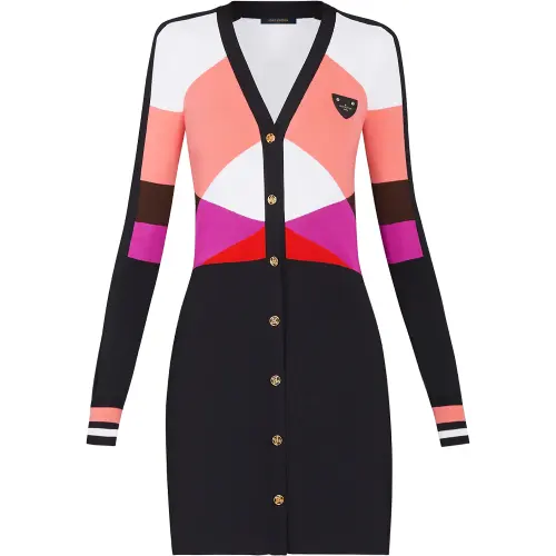 LOUIS VUITTON Short Sleeved Dress Women's Multicolor
