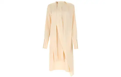 LOEWE Long Sleeved Dresses Women's Yellow Crew Neck Moderate