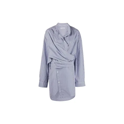 Balenciaga Wrap Dress Blue/White
