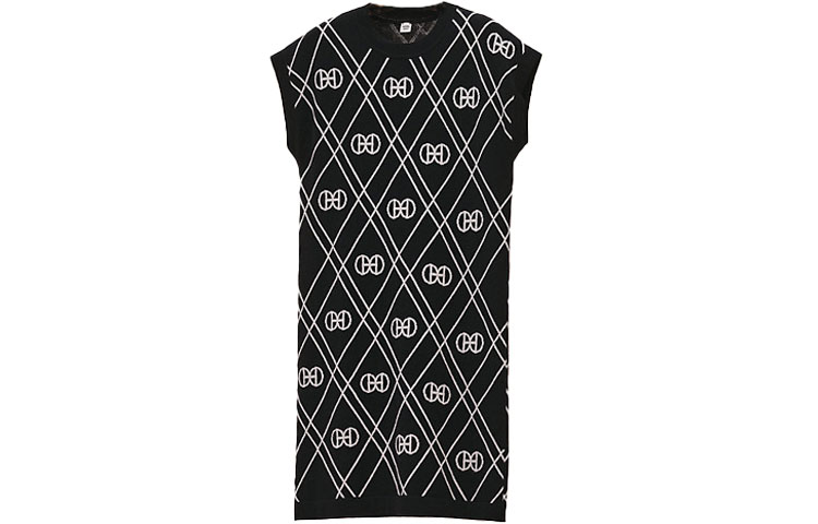 HERMES SS22 Short Sleeved Dress Women's Black