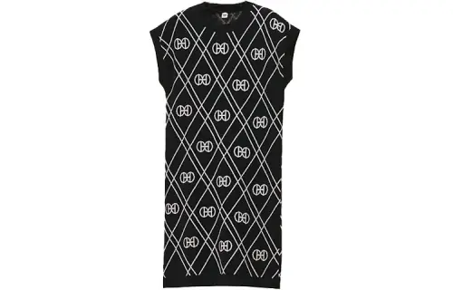 HERMES SS22 Short Sleeved Dress Women's Black