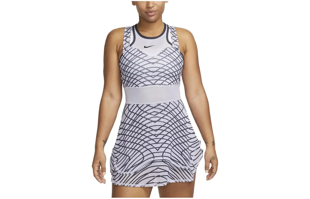 Nike Sleeveless Dresses Women's Oxygen Purple Crew Neck Moderate Short