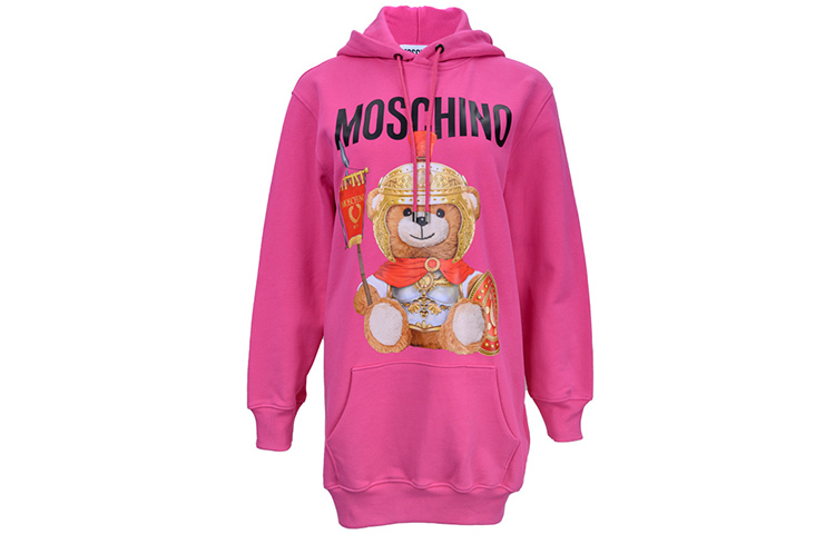 MOSCHINO Cartoon soldier, short hoody, red dress, with little bears
