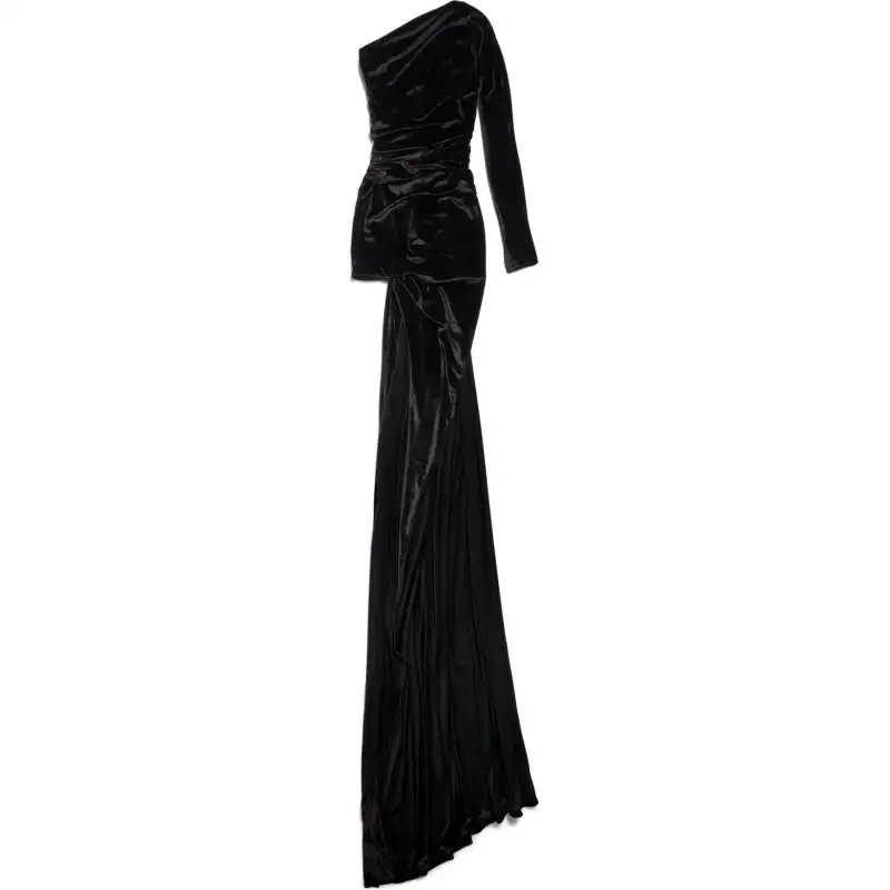 Balenciaga FW24 Long Sleeved Dress Slim Fit Women's Black