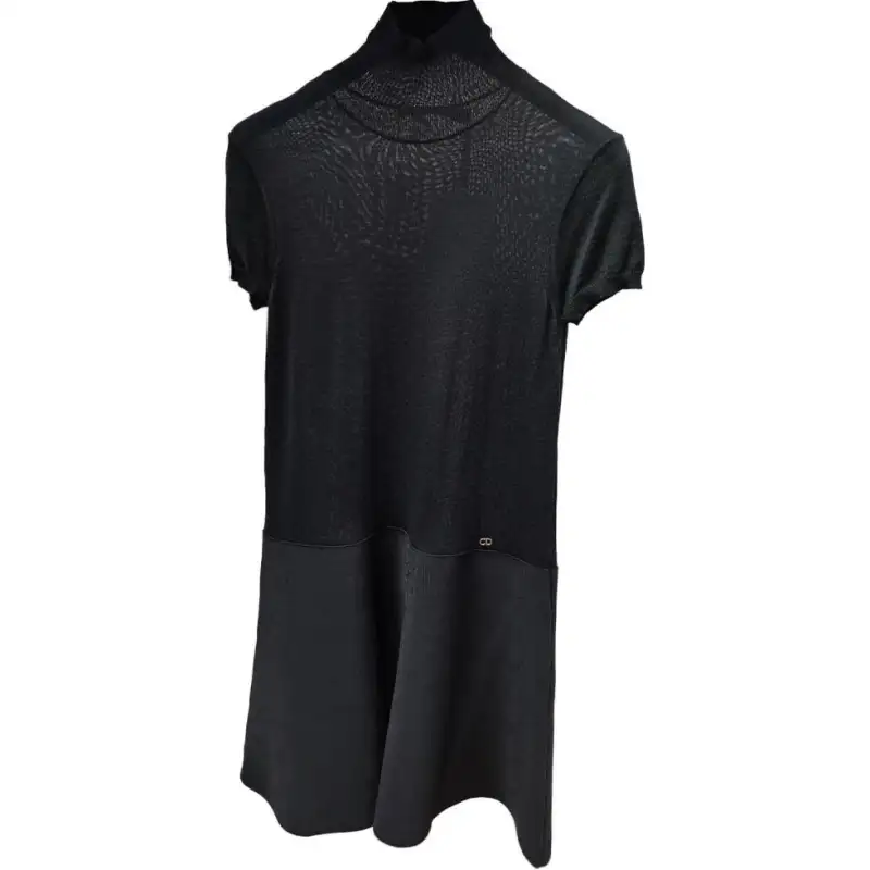 DIOR Short Sleeved Dress Women's Black
