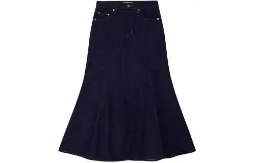 Levis Denim Long Skirt Women's Dark Blue