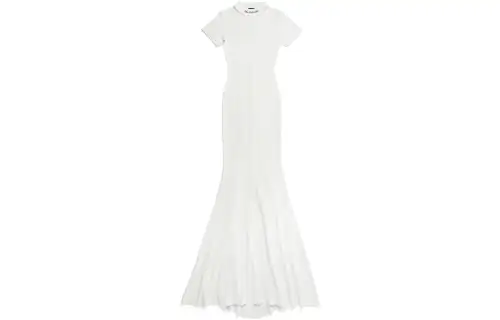 Balenciaga Women's T Shirt Maxi Dress White