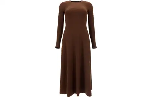 Balenciaga FW22 Long Sleeved Dress Loose Fit Women's Brown