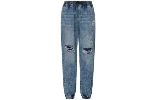 EVISU SS21 Cuffed Pants Jeans Women's Denim Blue