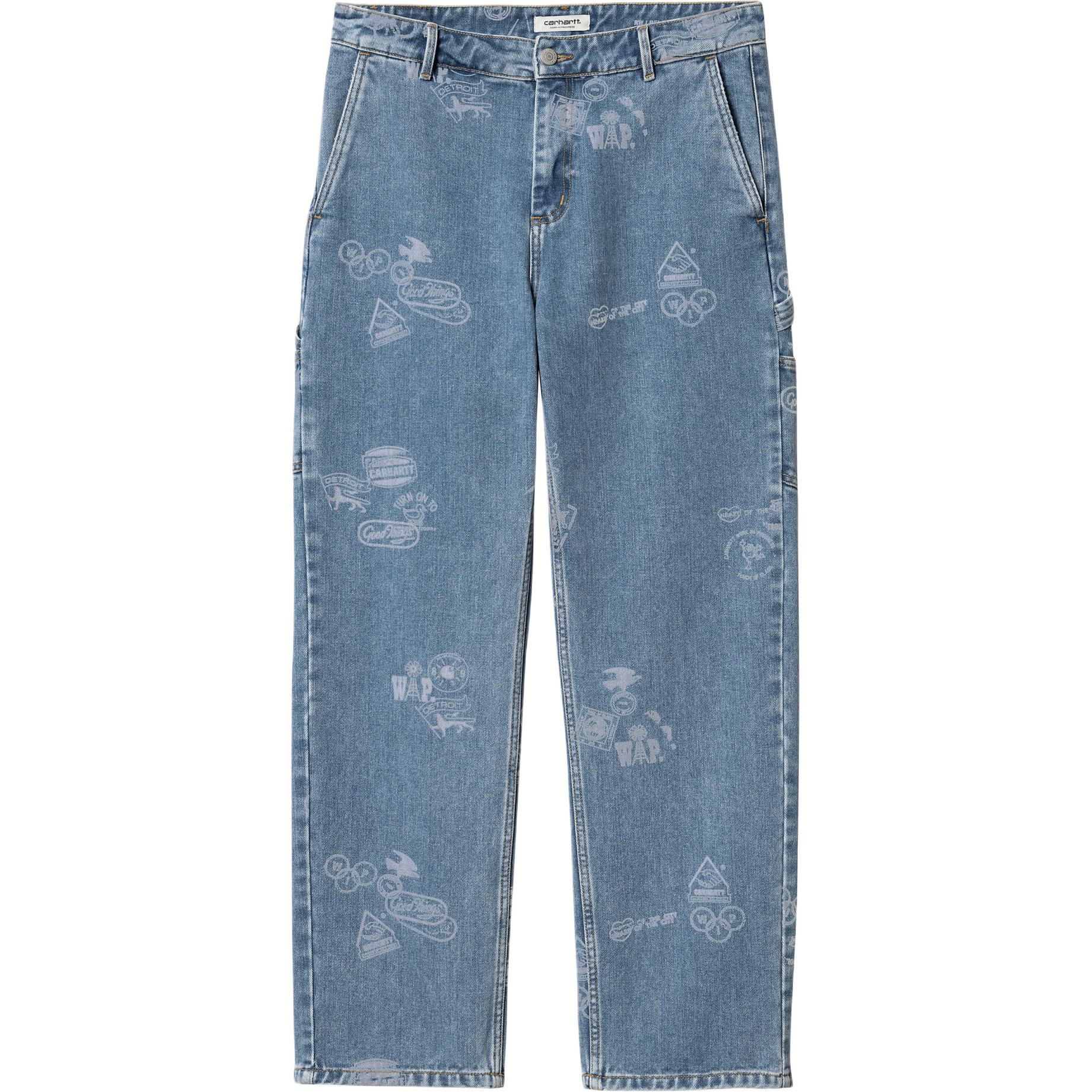 Женские штаны Carhartt WIP W' Stamp Pant (синие)