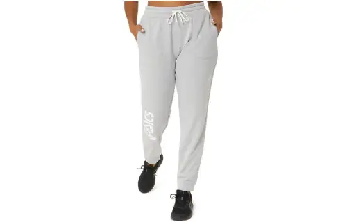 ASICS Knitted Sweatpants Women's Gray Moderate Cuffed Pants