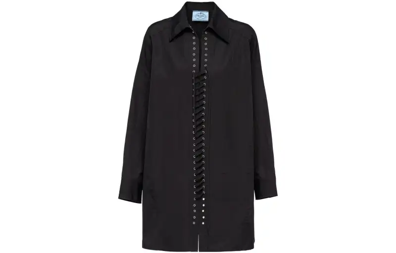 【Previous Season】lace-front shirt dress