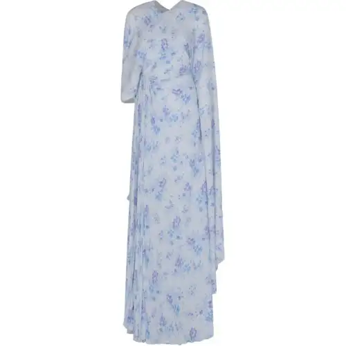 Balenciaga Floral Print Pleated Dress