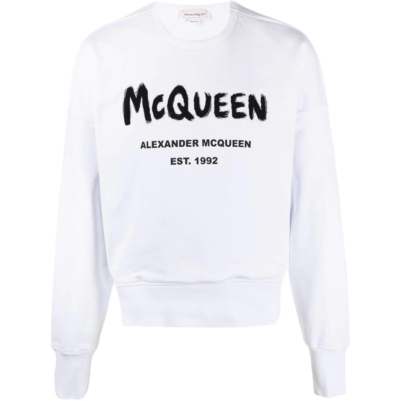 Мужской свитшот Alexander Alexander McQueen SS22 Logo (белый)