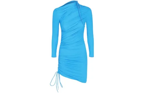 Balenciaga Asymmetric Drawstring Dress