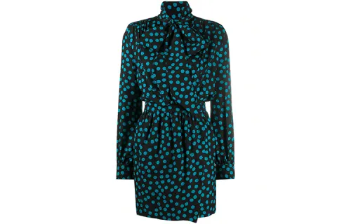 Saint Laurent 1980s polka-dot midi dress
