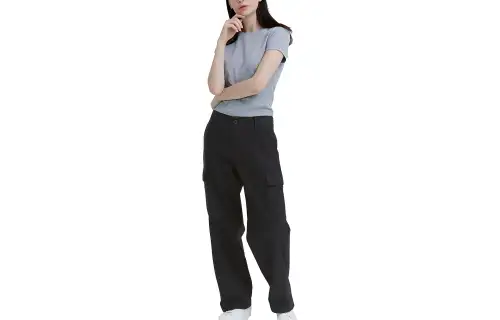 UNIQLO Cargo Pants Women's Dark Gray Moderate Straight Fit Pants