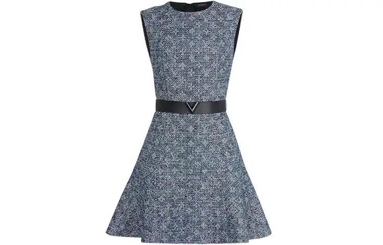 LOUIS VUITTON Sleeveless Dress Women's Blue
