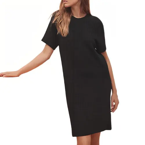 HERMES SS23 Short Sleeved Dress Women's Black