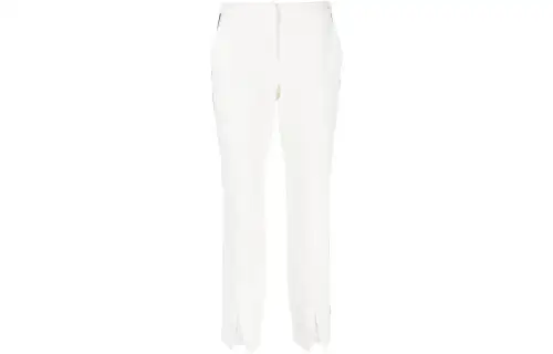 logo-tape straight-leg trousers