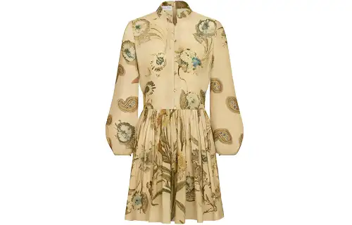 DIOR SS21 Long Sleeved Dress Women's Linen