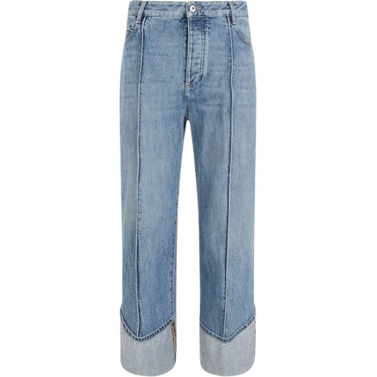 Bottega Veneta Buttoned Curved Cut Jeans