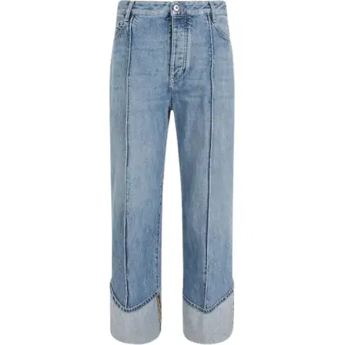 Bottega Veneta Buttoned Curved Cut Jeans