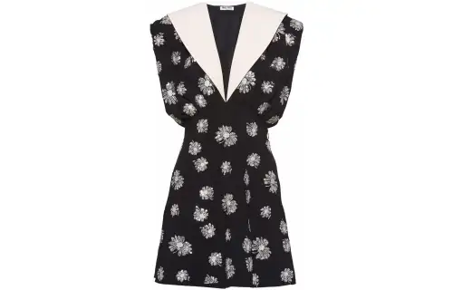 MIU MIU Short Sleeved Dress Women's Black