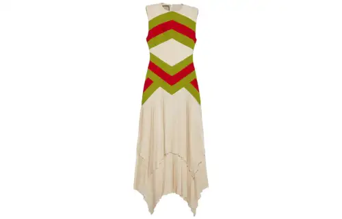 GUCCI SS22 Sleeveless Dress Women's Ivory White