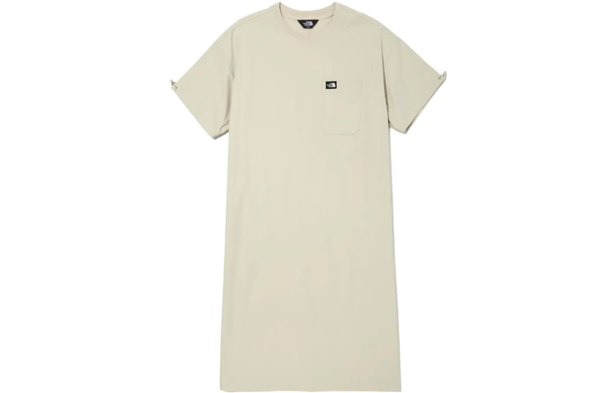 THE NORTH FACE Short Sleeved Dress Women's Beige Yellow