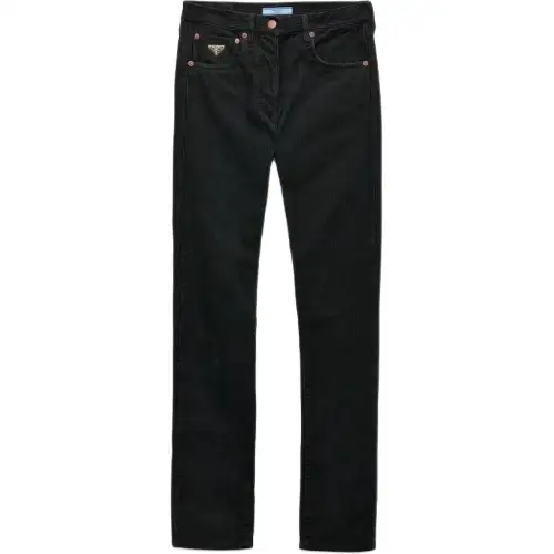 PRADA Logo-patch Tapered Jeans