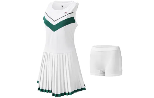 FILA Sleeveless Dresses Women's Jade White Crew Neck Thin Short