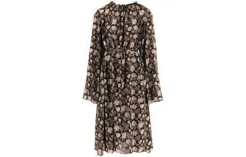 Balenciaga Long Sleeved Dress Regular Fit Women's Black